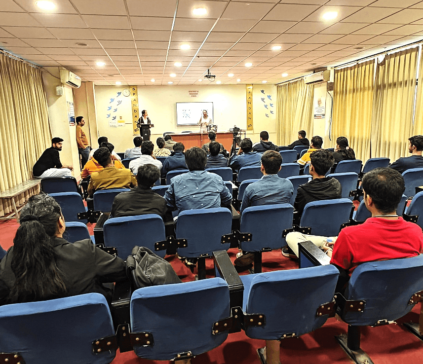 A Techdome learning session — the team attending an internal training talk